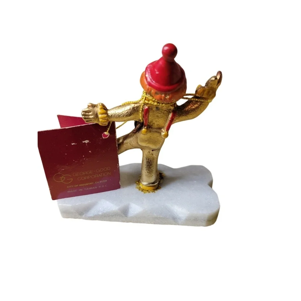 NWT New Handcrafted Handpainted 24K Gold Clown Statue Figurine 3.5